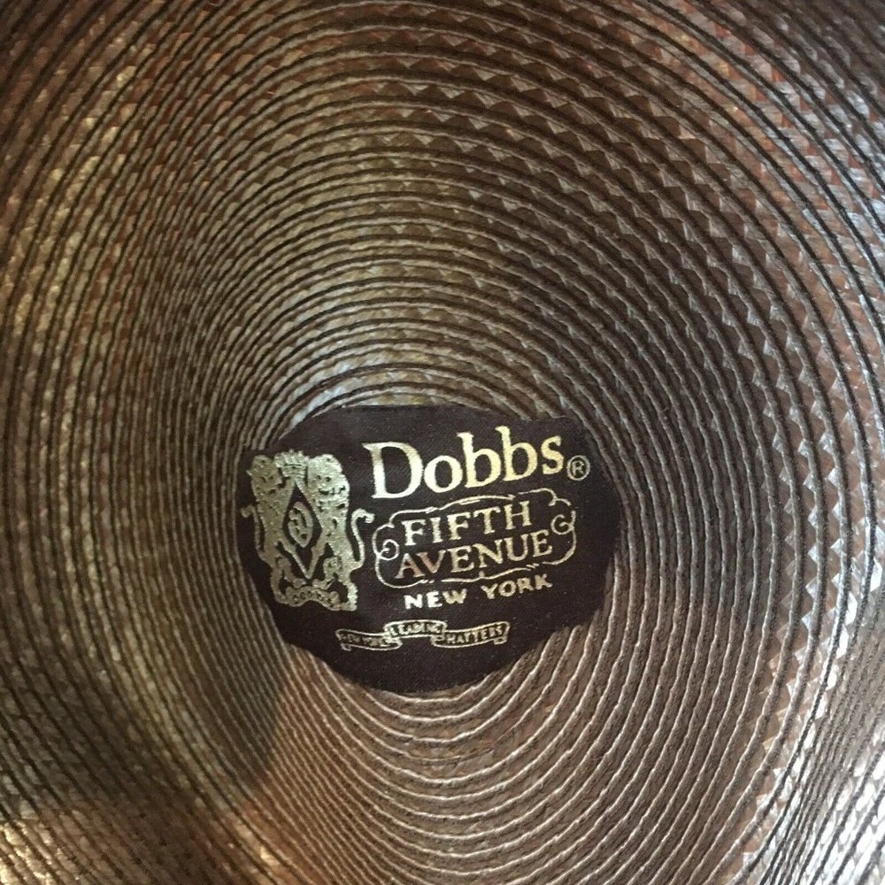 Dobbs Fifth Avenue Mens Fedora Hat Woven Brown - Picture 6 of 7